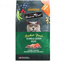 Fussie Cat-三文魚,雞配方貓乾糧10磅|犬公館|免費送貨