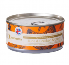 ASTKATTA 貓罐頭-有助消化-吞拿,雞,紅蘿80G|犬公館|免費送貨