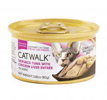 Catwalk 鰹吞拿魚+雞肝-主食貓罐80g|犬公館|免費送貨
