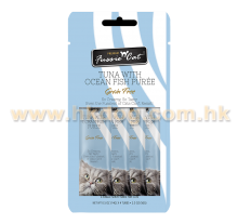 FUSSIE CAT Puree 貓醬小食 吞拿+白魚 14g x4條裝