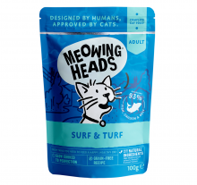 Meowing Heads 無穀物魚+雞+牛-貓濕包100G|犬公館|免費送貨