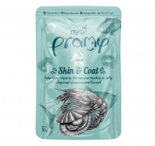 PRAMY-成貓濕包 白肉吞拿魚+蝦肉+扇貝－健膚美毛70G