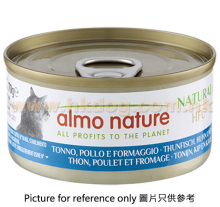 Almo Nature 吞拿,雞,芝士 成貓罐頭 70g
