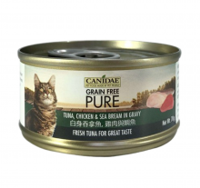 Canidae-無穀物貓罐-吞拿+白魚+鯛魚70g