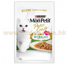 Mon Petit Craft 匠心口味餐貓濕包 醬汁雞肉伴青豆 40G