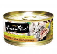 Fussie Cat 黑鑽貓罐頭-吞拿+煙吞拿魚80g|犬公館|免費送貨