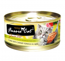 Fussie Cat 黑鑽貓罐頭-吞拿+蝦80g|犬公館|免費送貨