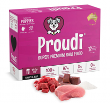 PROUDI 急凍鮮肉幼犬糧-火雞+牛肉1.2kg|犬公館|免費送貨