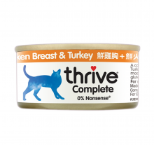 Thrive 脆樂芙-無穀物主食貓罐頭-雞肉+火雞75g|犬公館|免費送貨