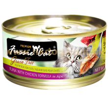 Fussie Cat 黑鑽貓罐頭 吞拿+雞 80g