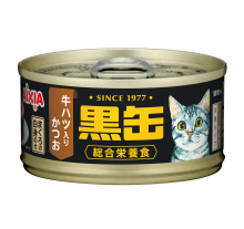 Aixia 黑缶-吞拿+鰹魚+牛心80g<BCM19>|犬公館|免費送貨