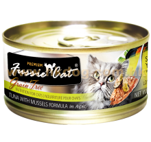 Fussie Cat 黑鑽貓罐頭 吞拿+雞 80g
