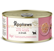 Applaws 肉絲貓罐頭 70g 吞拿+蝦