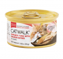 Catwalk 鰹吞拿魚+三文魚-主食貓罐80g|犬公館|免費送貨