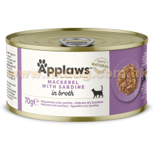 Applaws 肉絲貓罐頭 70g 鯖魚,沙甸